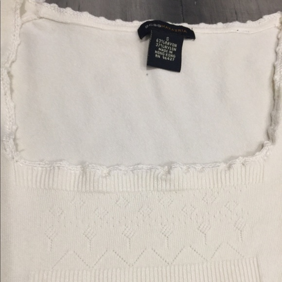 NWT BCBG Maxazria Cream Square Neck Sweater - Picture 2 of 6